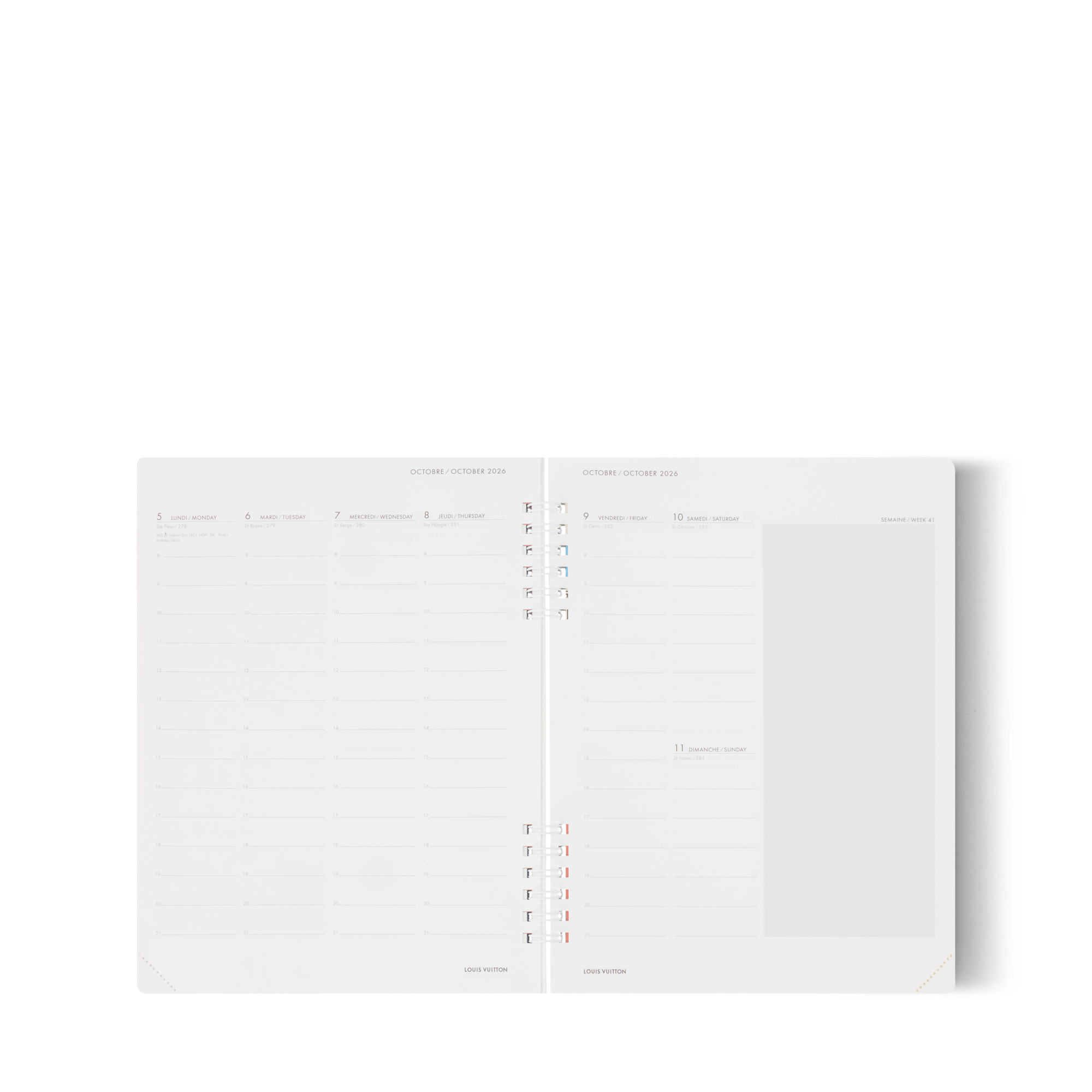 Louis Vuitton Agenda PM 2026 ダイアリーリフィル 2026 fits Louis Vuitton LV PM Agenda: Tabbed Insert Calendar